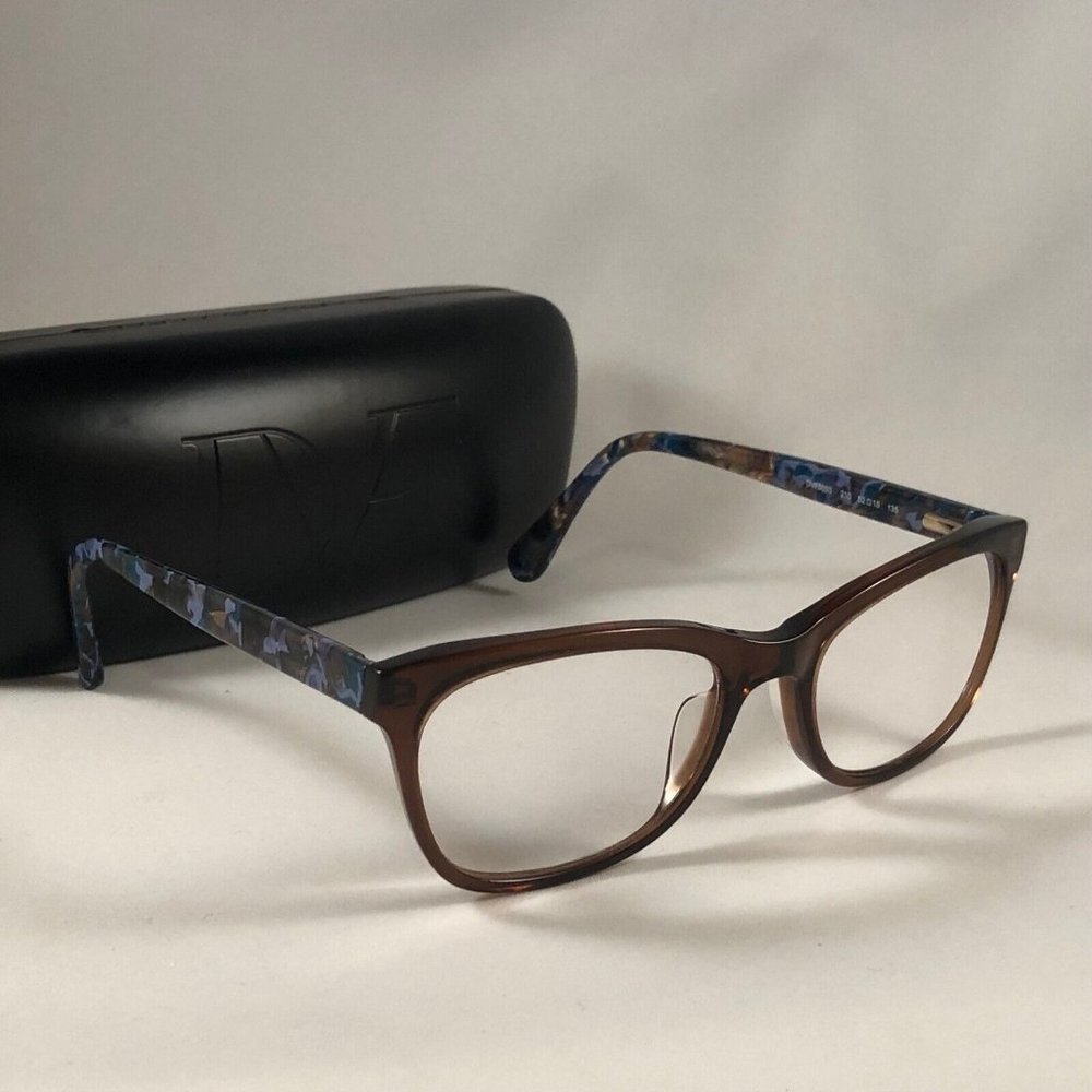 Diane Von Furstenberg DVF5093 210 Eyeglasses Frames Brown Blue 52-18-135 Case